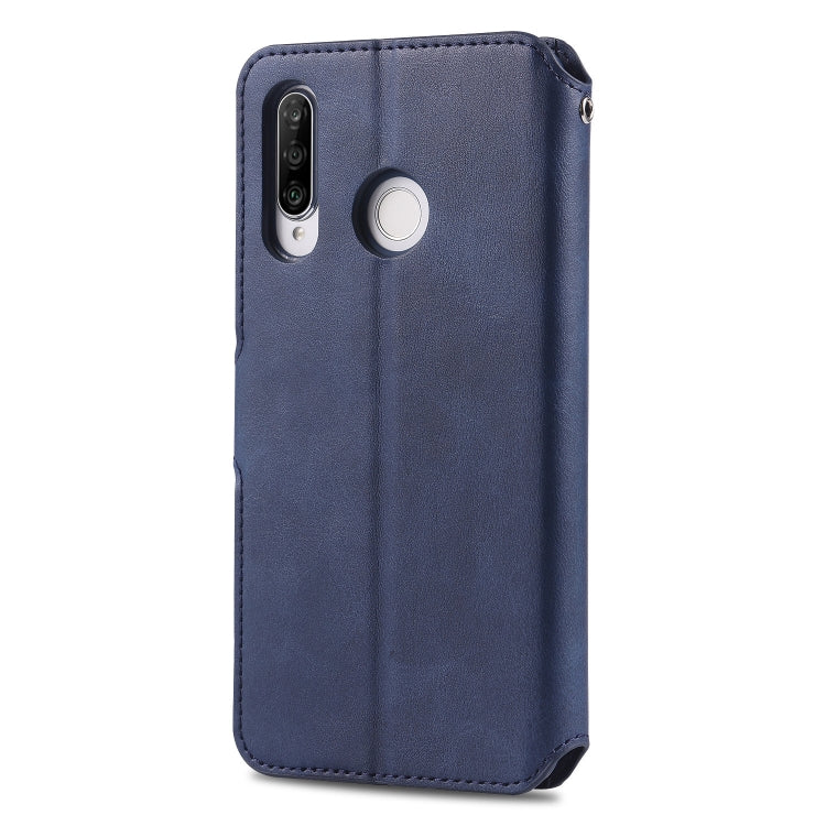 For Huawei P30 Lite / nova 4e AZNS Calf Texture Magnetic Horizontal Flip PU Leather Case with Holder & Card Slots & Photo Frame