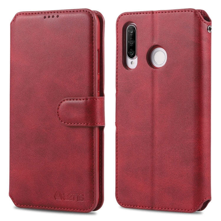 For Huawei P30 Lite / nova 4e AZNS Calf Texture Magnetic Horizontal Flip PU Leather Case with Holder & Card Slots & Photo Frame