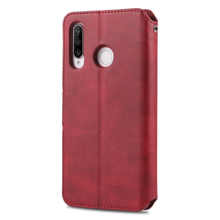 For Huawei P30 Lite / nova 4e AZNS Calf Texture Magnetic Horizontal Flip PU Leather Case with Holder & Card Slots & Photo Frame