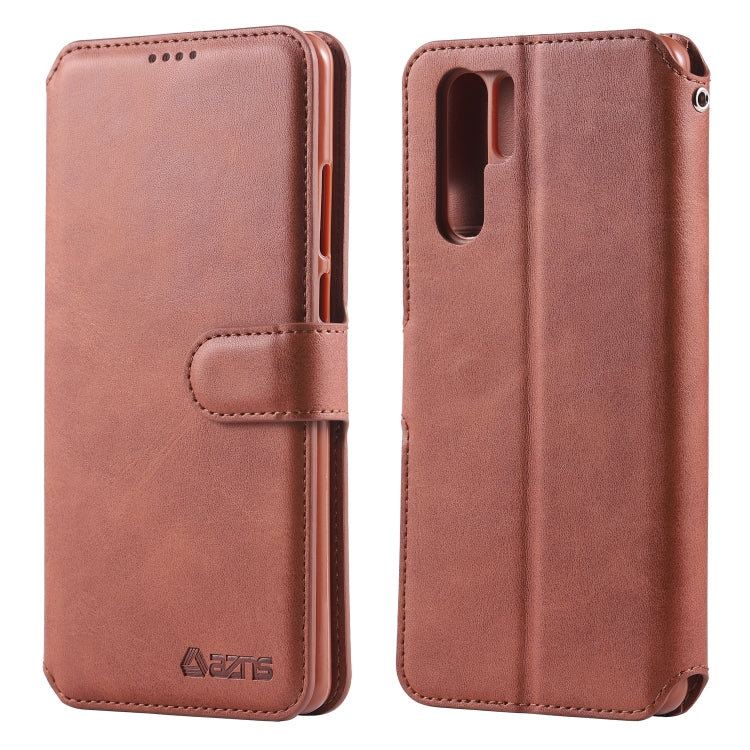 For Huawei P30 Pro AZNS Calf Texture Magnetic Horizontal Flip PU Leather Case with Holder & Card Slots & Photo Frame