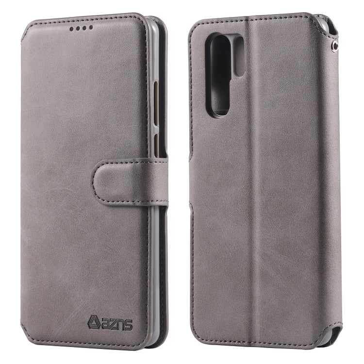 For Huawei P30 Pro AZNS Calf Texture Magnetic Horizontal Flip PU Leather Case with Holder & Card Slots & Photo Frame