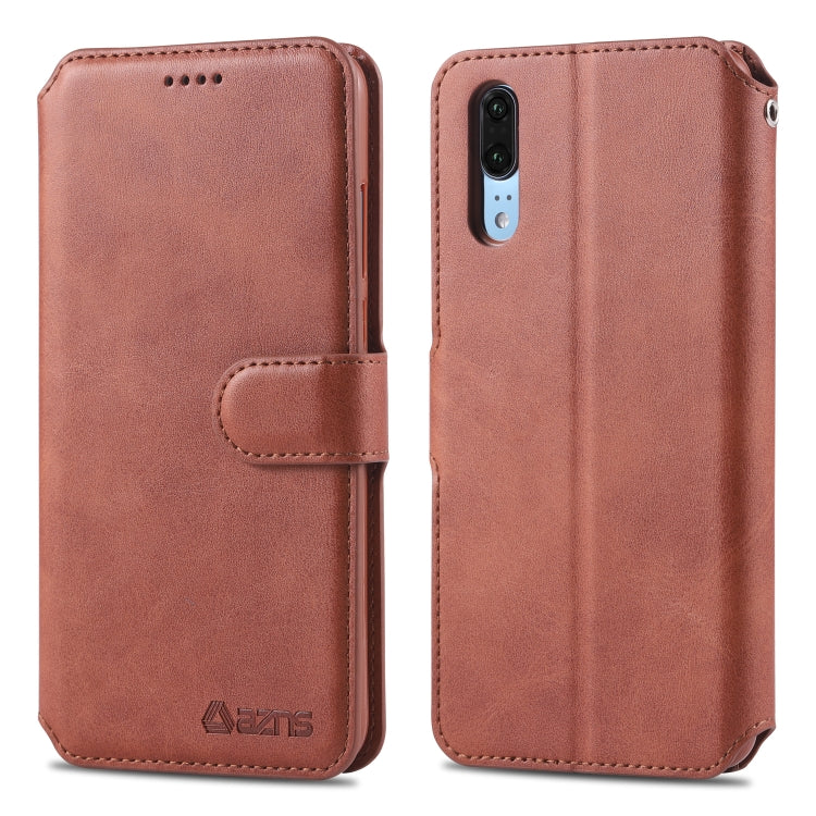 For Huawei P20 Pro AZNS Calf Texture Magnetic Horizontal Flip PU Leather Case with Holder & Card Slots & Photo Frame