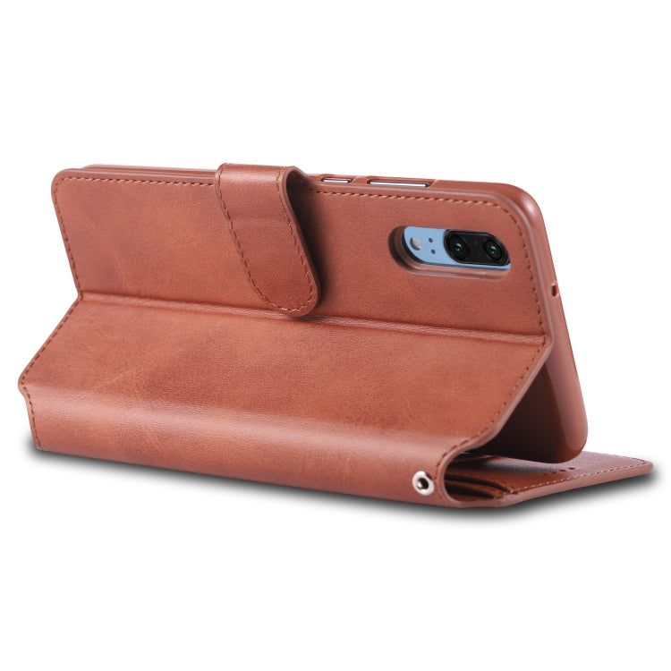 For Huawei P20 Pro AZNS Calf Texture Magnetic Horizontal Flip PU Leather Case with Holder & Card Slots & Photo Frame