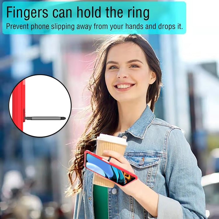 For Xiaomi Redmi 9T / 9 Power Carbon Fiber Protective Case with 360 Degree Rotating Ring Holder
