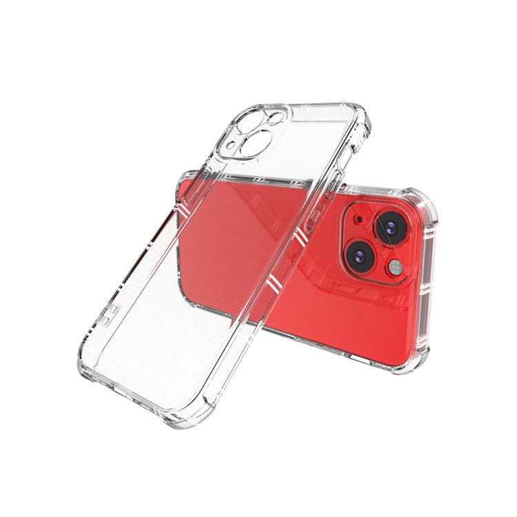For iPhone 13 mini Straight Side Dual Bone Anti-fall TPU Transparent Protective Case