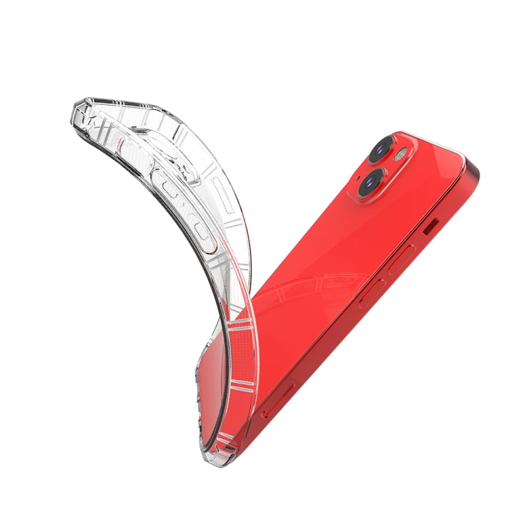For iPhone 13 mini Straight Side Dual Bone Anti-fall TPU Transparent Protective Case