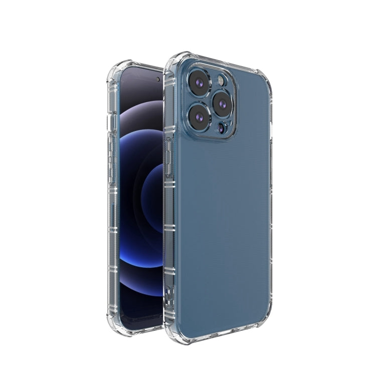 For iPhone 13 Pro Straight Side Dual Bone Anti-fall TPU Transparent Protective Case