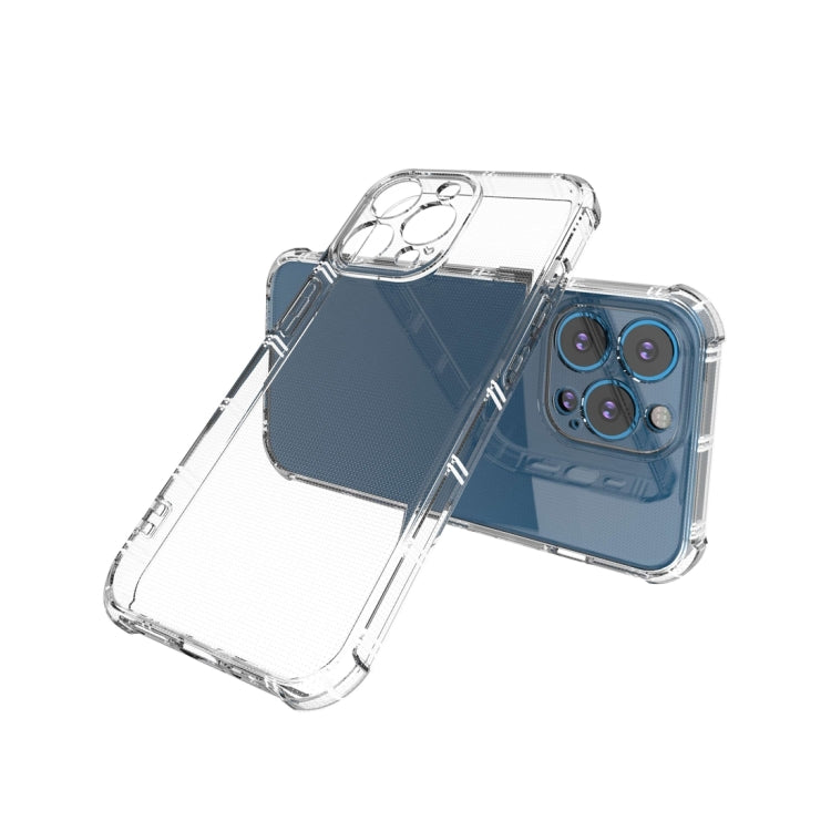For iPhone 13 Pro Straight Side Dual Bone Anti-fall TPU Transparent Protective Case