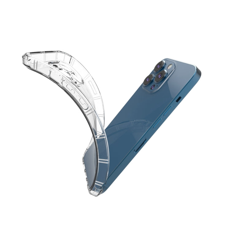 For iPhone 13 Pro Straight Side Dual Bone Anti-fall TPU Transparent Protective Case