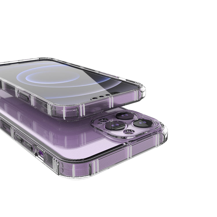 For iPhone 13 Pro Max Straight Side Dual Bone Anti-fall TPU Transparent Protective Case