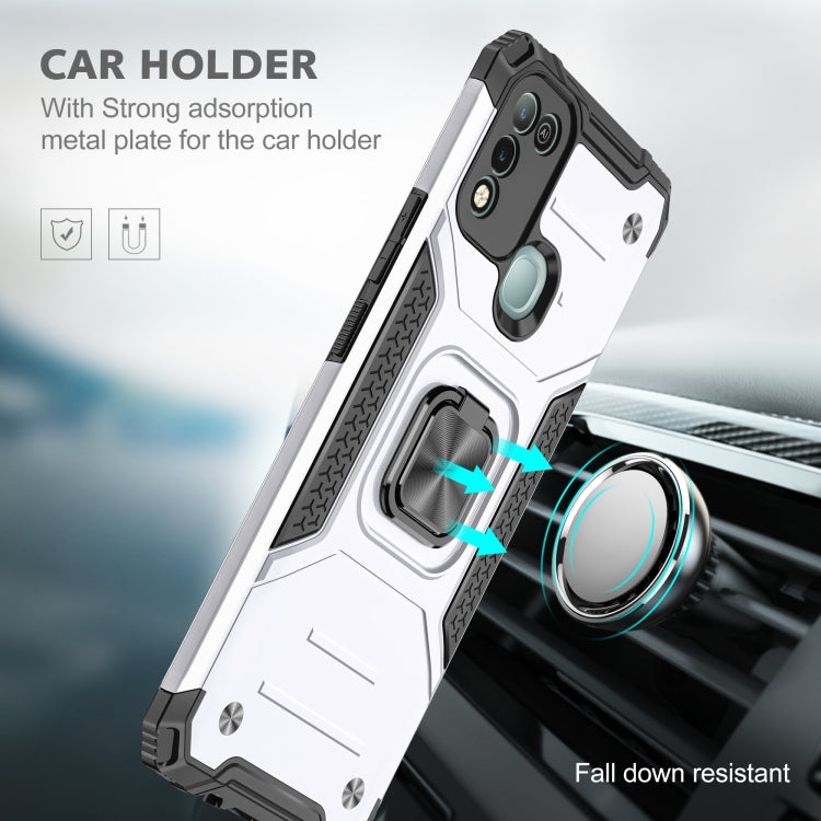 For Infinix Hot 10 Play Magnetic Armor Shockproof TPU + PC Case with Metal Ring Holder