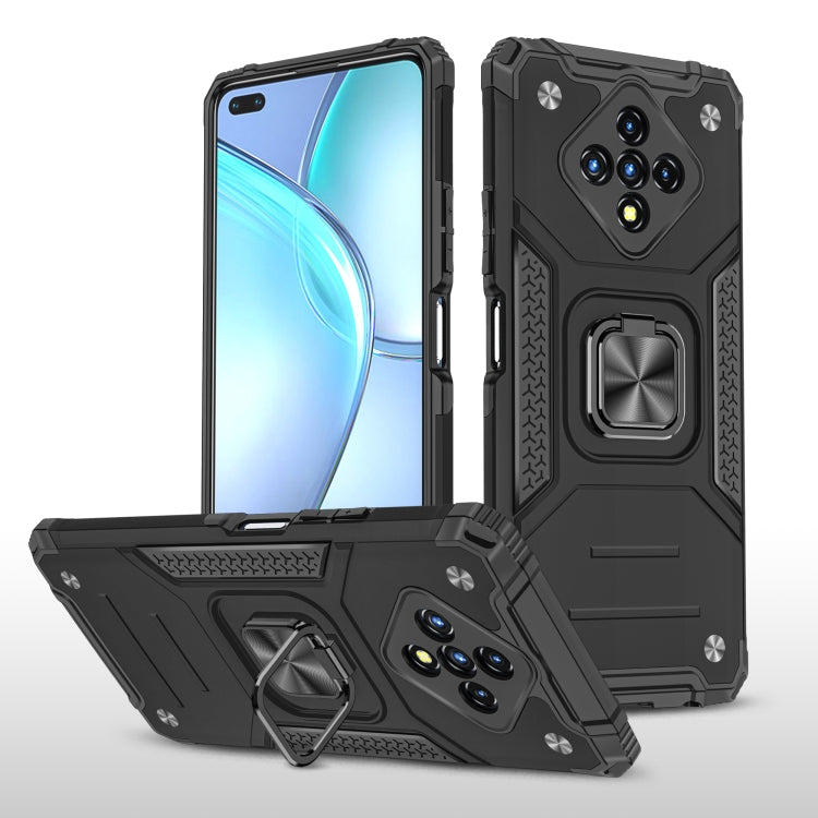 For Infinix Zero 8 Magnetic Armor Shockproof TPU + PC Case with Metal Ring Holder