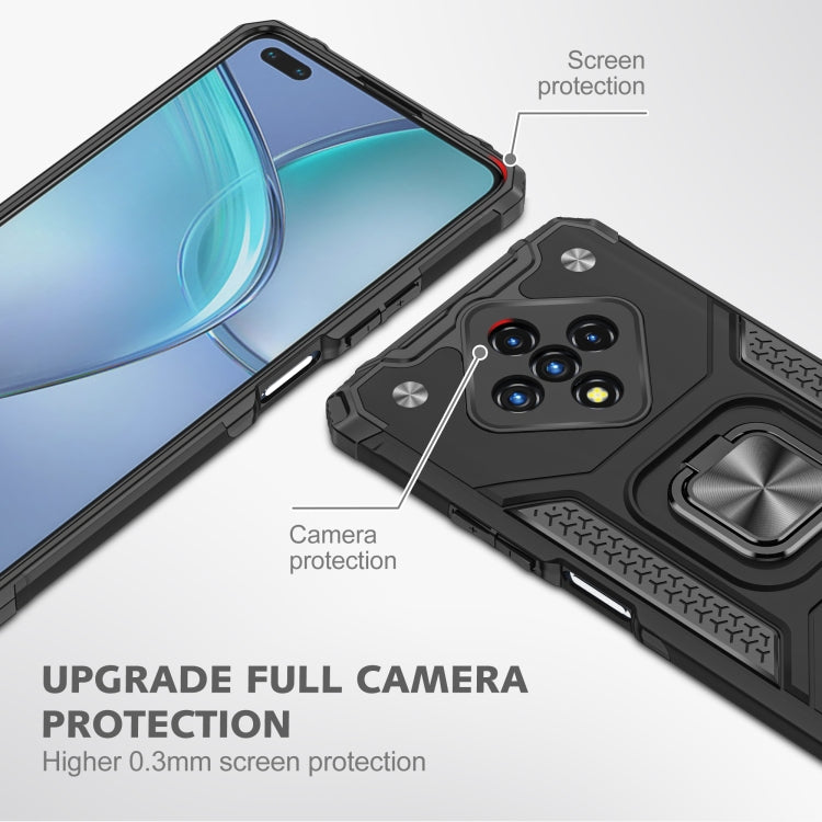 For Infinix Zero 8 Magnetic Armor Shockproof TPU + PC Case with Metal Ring Holder