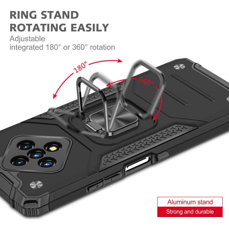 For Infinix Zero 8 Magnetic Armor Shockproof TPU + PC Case with Metal Ring Holder