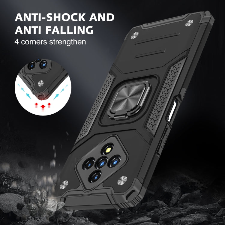 For Infinix Zero 8 Magnetic Armor Shockproof TPU + PC Case with Metal Ring Holder