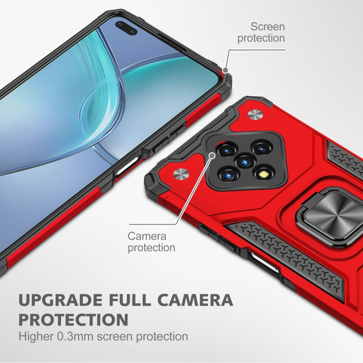 For Infinix Zero 8 Magnetic Armor Shockproof TPU + PC Case with Metal Ring Holder