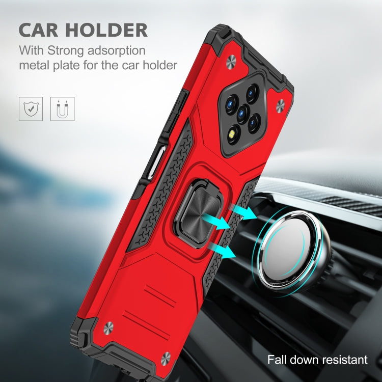 For Infinix Zero 8 Magnetic Armor Shockproof TPU + PC Case with Metal Ring Holder