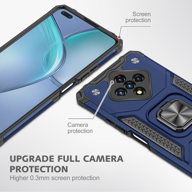 For Infinix Zero 8 Magnetic Armor Shockproof TPU + PC Case with Metal Ring Holder