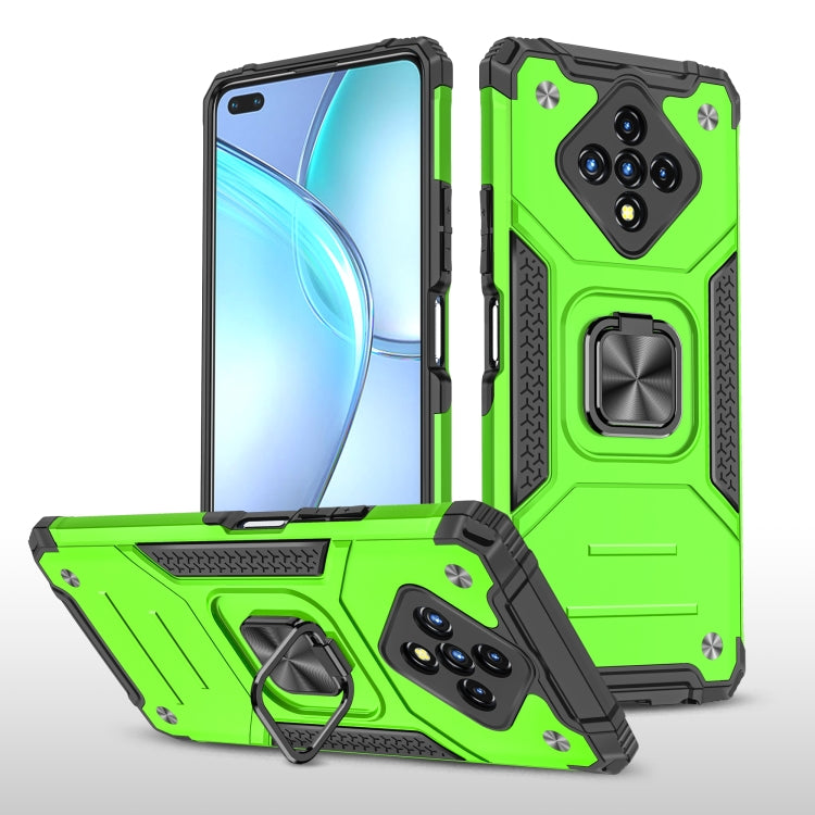 For Infinix Zero 8 Magnetic Armor Shockproof TPU + PC Case with Metal Ring Holder