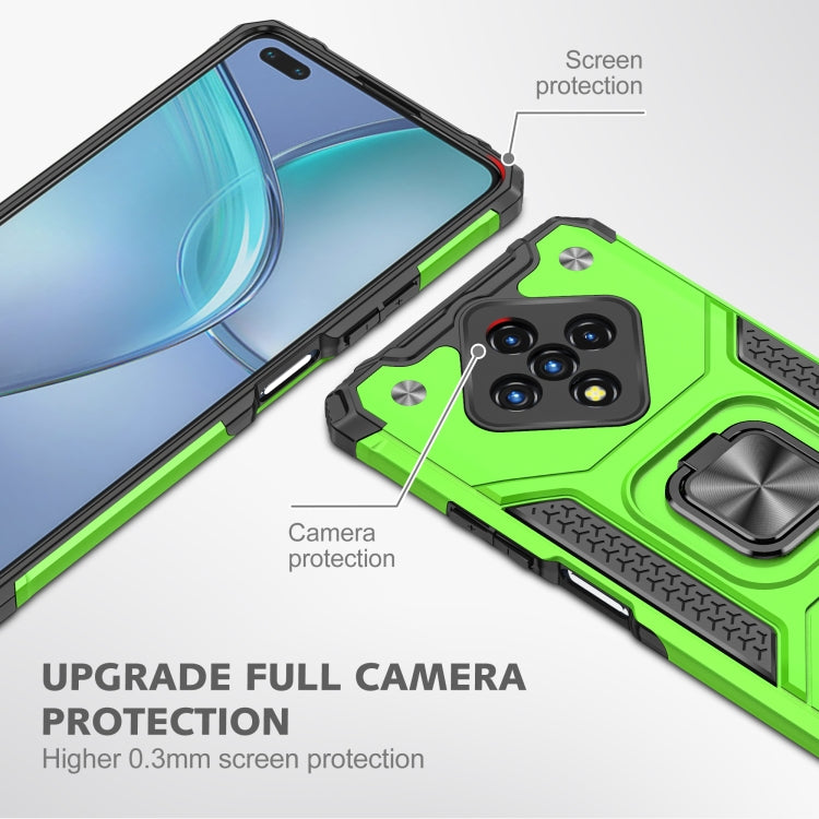 For Infinix Zero 8 Magnetic Armor Shockproof TPU + PC Case with Metal Ring Holder