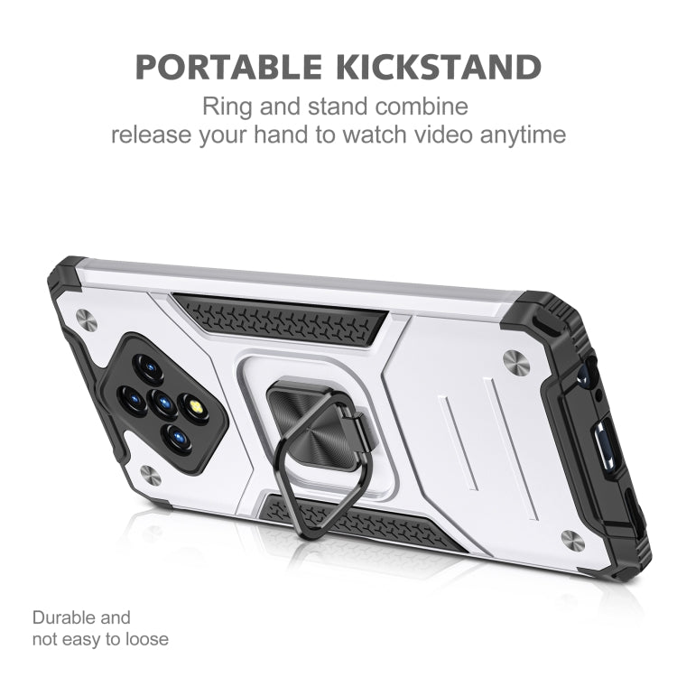For Infinix Zero 8 Magnetic Armor Shockproof TPU + PC Case with Metal Ring Holder