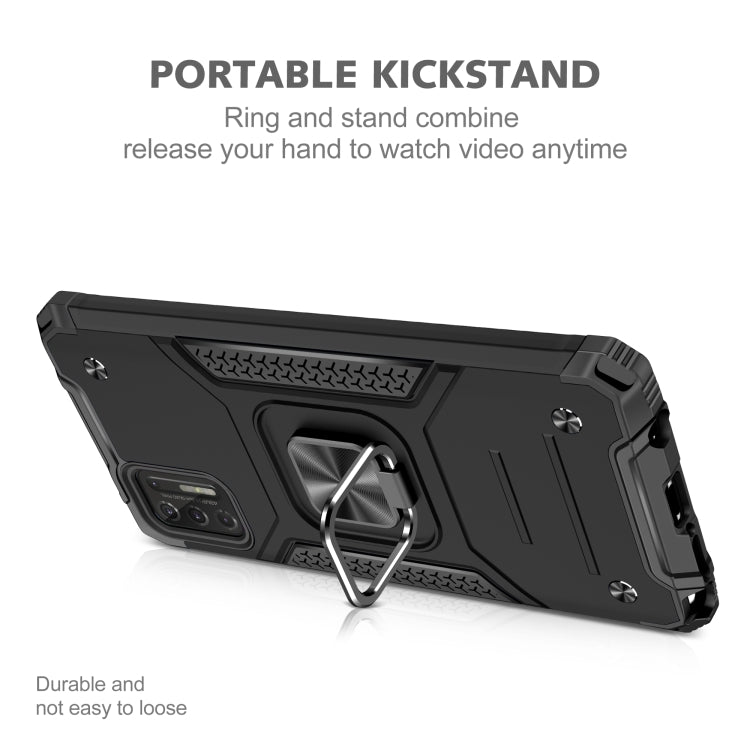 For Motorola Moto G Stylus 2021 Magnetic Armor Shockproof TPU + PC Case with Metal Ring Holder