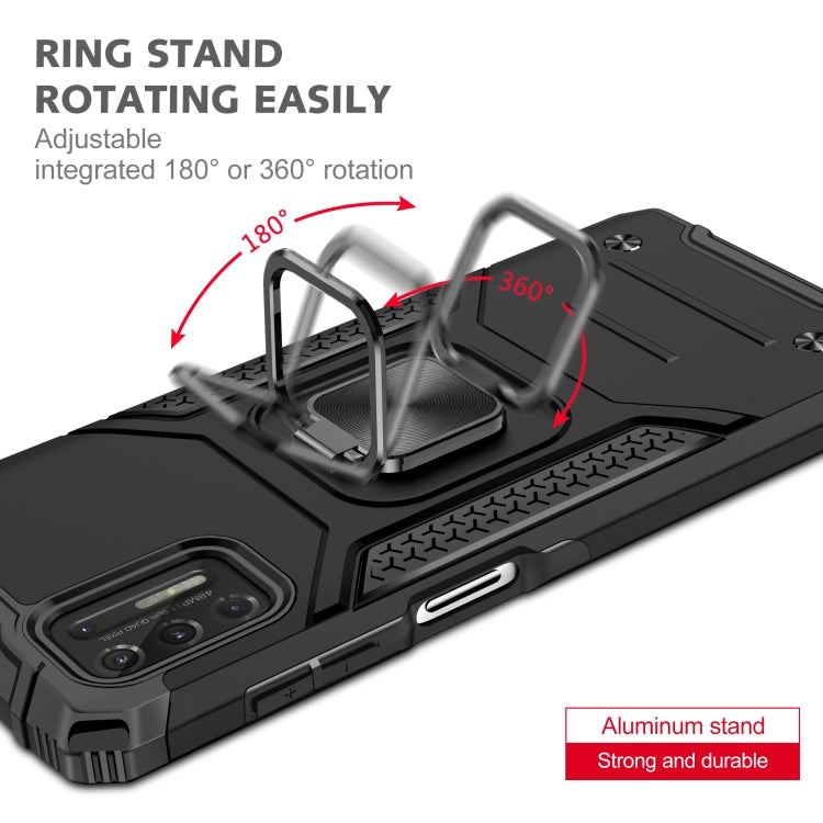 For Motorola Moto G Stylus 2021 Magnetic Armor Shockproof TPU + PC Case with Metal Ring Holder
