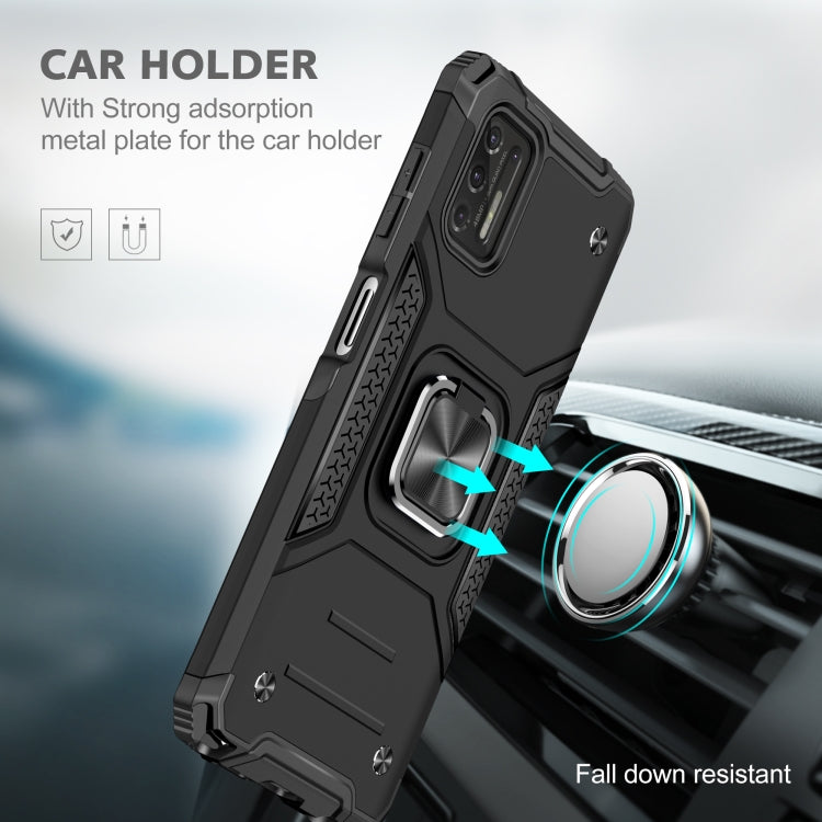 For Motorola Moto G Stylus 2021 Magnetic Armor Shockproof TPU + PC Case with Metal Ring Holder
