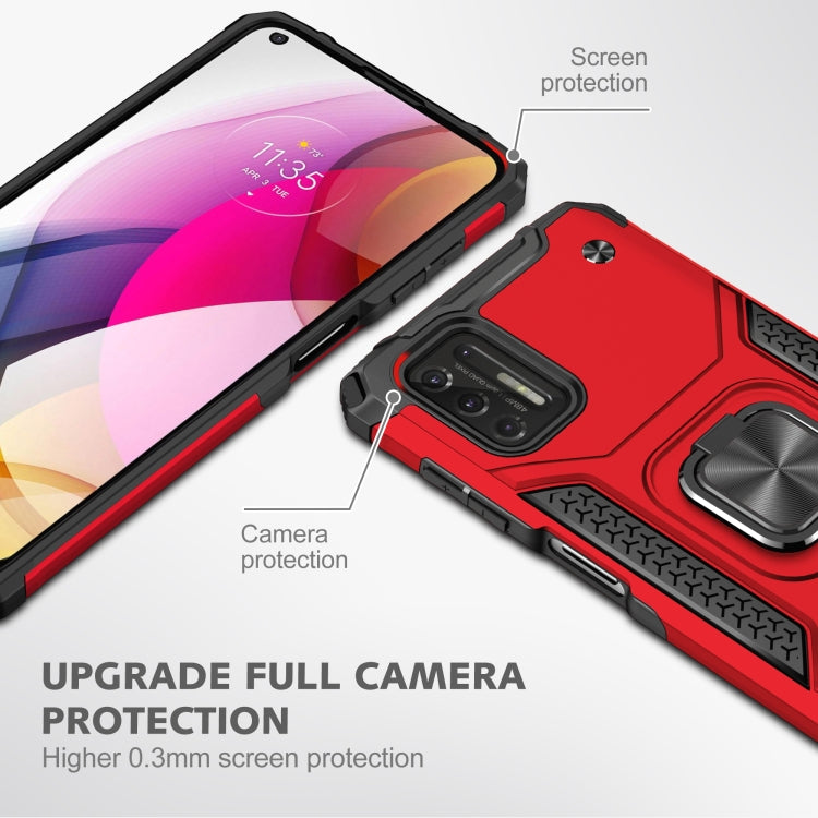 For Motorola Moto G Stylus 2021 Magnetic Armor Shockproof TPU + PC Case with Metal Ring Holder