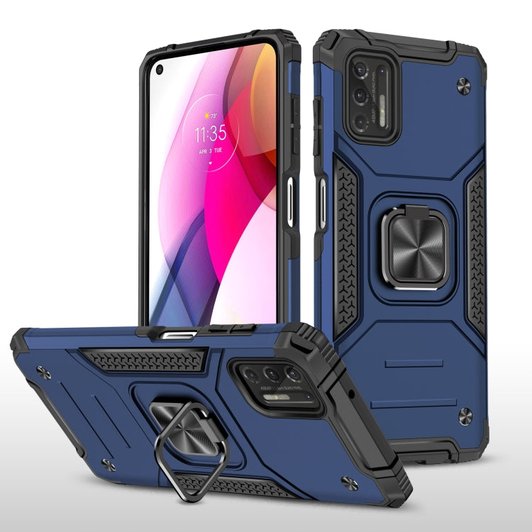 For Motorola Moto G Stylus 2021 Magnetic Armor Shockproof TPU + PC Case with Metal Ring Holder