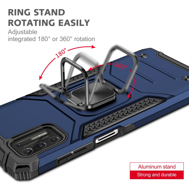 For Motorola Moto G Stylus 2021 Magnetic Armor Shockproof TPU + PC Case with Metal Ring Holder