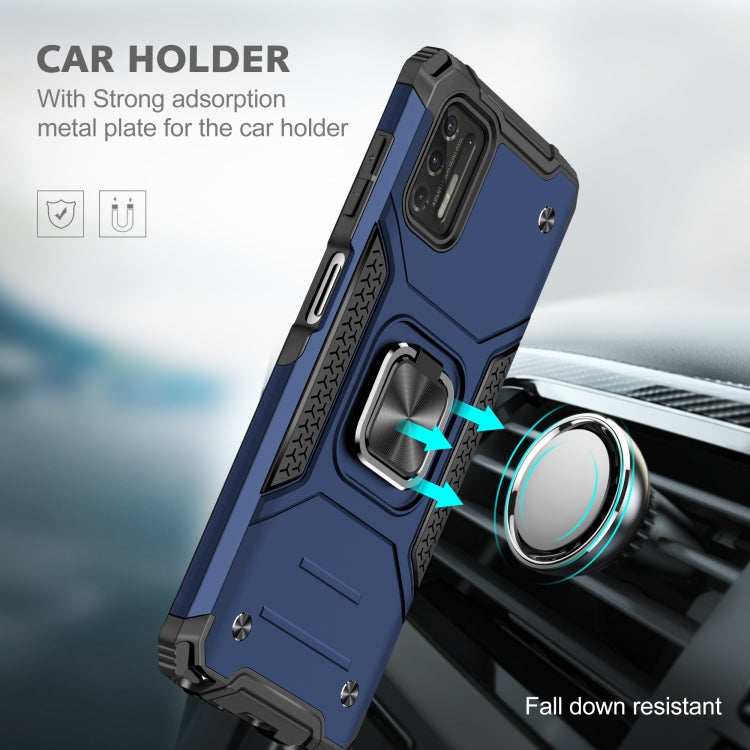 For Motorola Moto G Stylus 2021 Magnetic Armor Shockproof TPU + PC Case with Metal Ring Holder