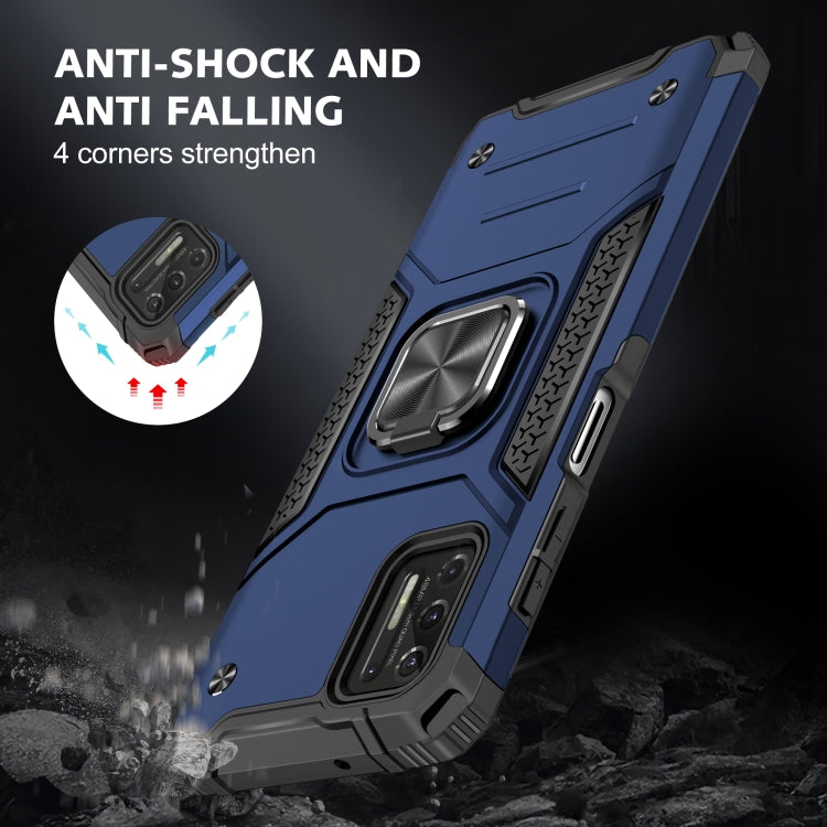 For Motorola Moto G Stylus 2021 Magnetic Armor Shockproof TPU + PC Case with Metal Ring Holder