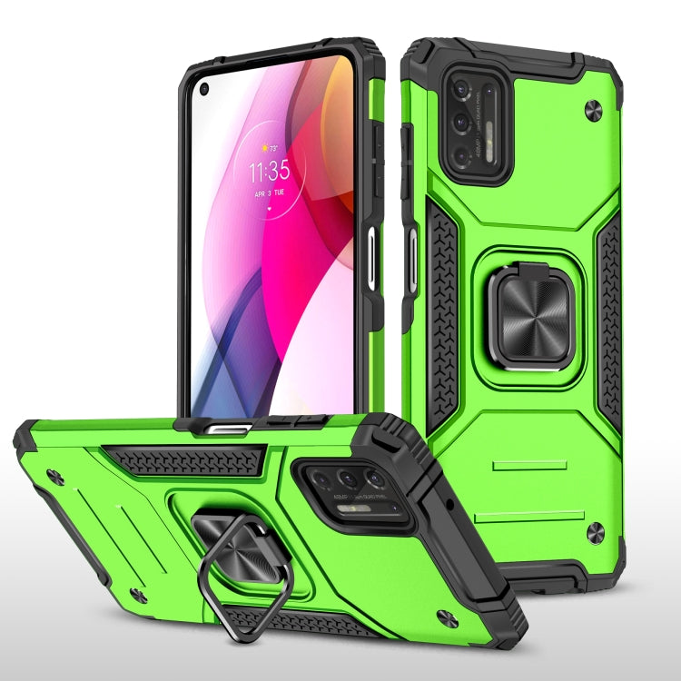 For Motorola Moto G Stylus 2021 Magnetic Armor Shockproof TPU + PC Case with Metal Ring Holder