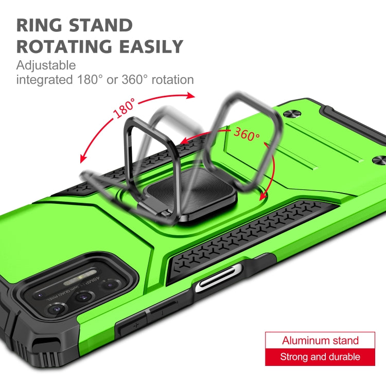 For Motorola Moto G Stylus 2021 Magnetic Armor Shockproof TPU + PC Case with Metal Ring Holder