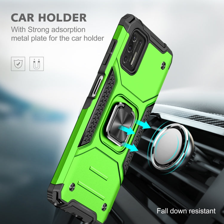For Motorola Moto G Stylus 2021 Magnetic Armor Shockproof TPU + PC Case with Metal Ring Holder