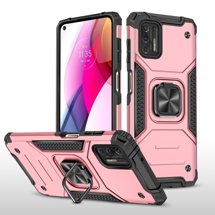 For Motorola Moto G Stylus 2021 Magnetic Armor Shockproof TPU + PC Case with Metal Ring Holder