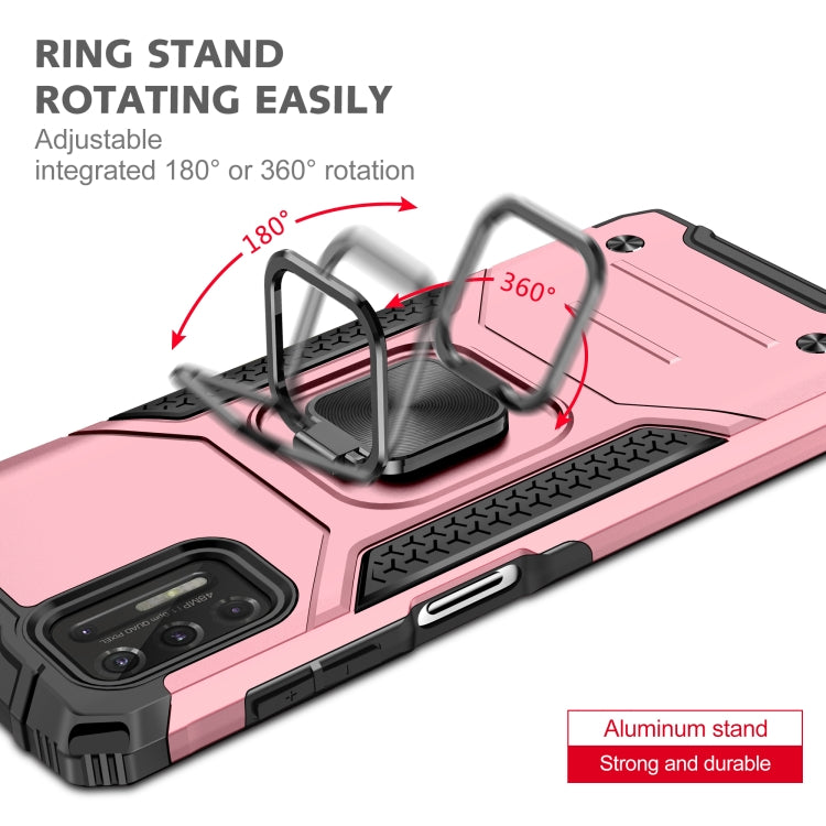 For Motorola Moto G Stylus 2021 Magnetic Armor Shockproof TPU + PC Case with Metal Ring Holder