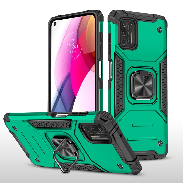 For Motorola Moto G Stylus 2021 Magnetic Armor Shockproof TPU + PC Case with Metal Ring Holder