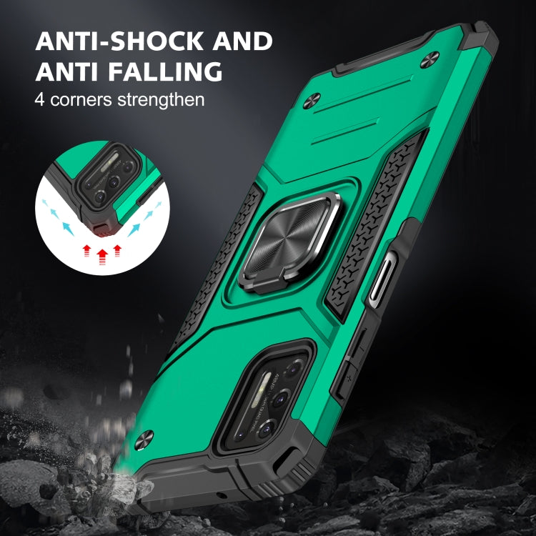 For Motorola Moto G Stylus 2021 Magnetic Armor Shockproof TPU + PC Case with Metal Ring Holder