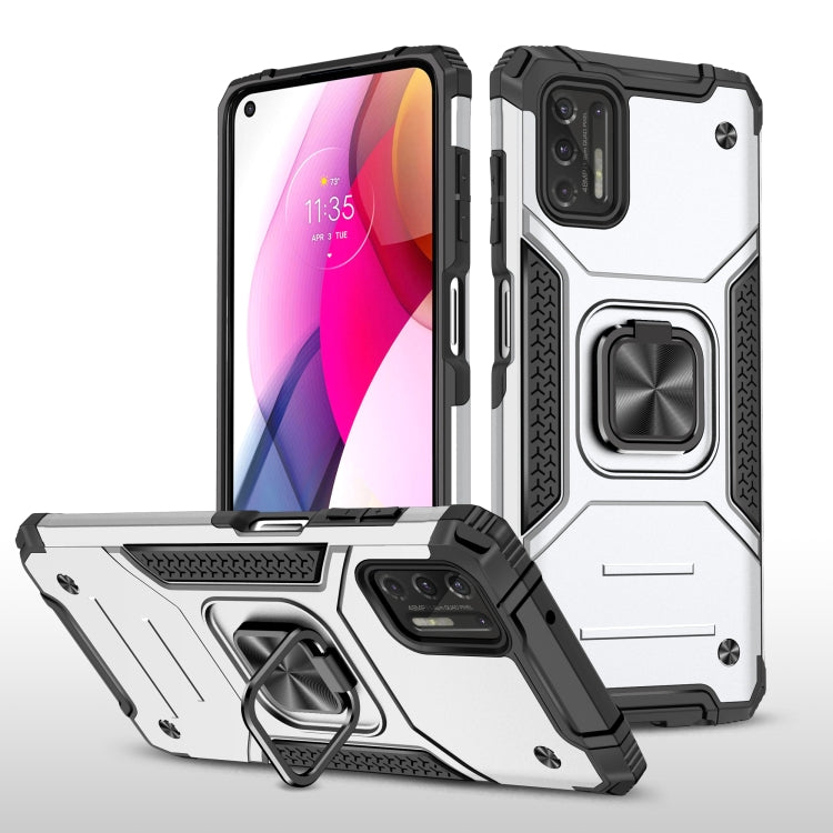 For Motorola Moto G Stylus 2021 Magnetic Armor Shockproof TPU + PC Case with Metal Ring Holder