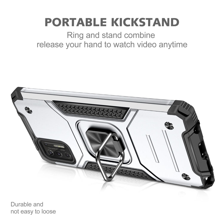 For Motorola Moto G Stylus 2021 Magnetic Armor Shockproof TPU + PC Case with Metal Ring Holder