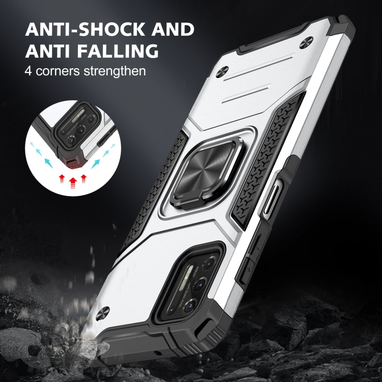 For Motorola Moto G Stylus 2021 Magnetic Armor Shockproof TPU + PC Case with Metal Ring Holder