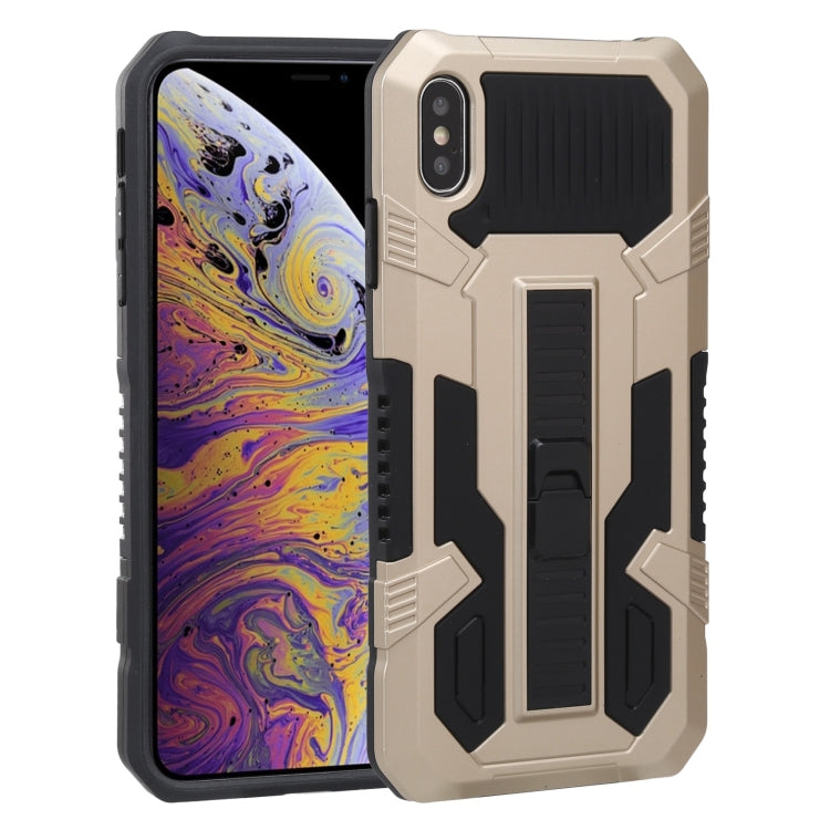 For iPhone X / XS Vanguard Warrior All Inclusive Double-color Shockproof TPU + PC Protective Case with Holder
