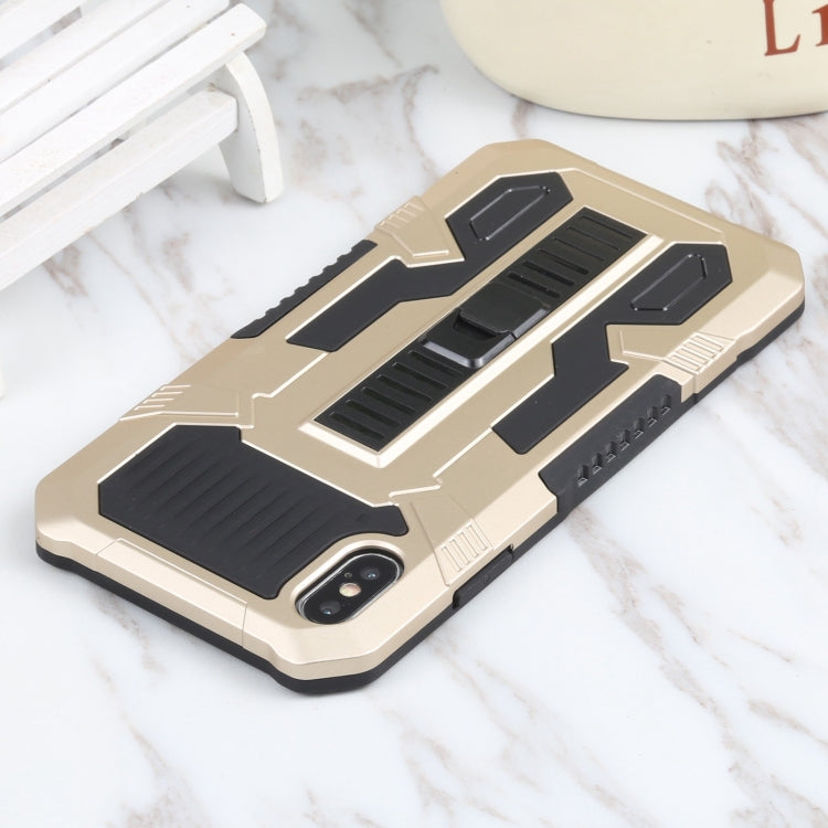 For iPhone X / XS Vanguard Warrior All Inclusive Double-color Shockproof TPU + PC Protective Case with Holder