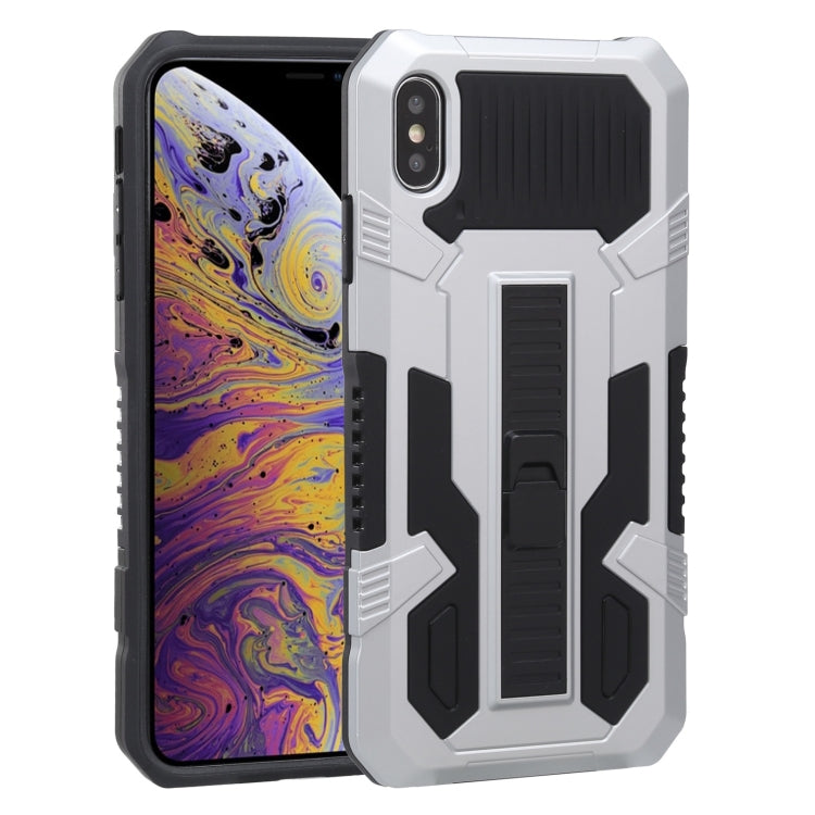 For iPhone X / XS Vanguard Warrior All Inclusive Double-color Shockproof TPU + PC Protective Case with Holder