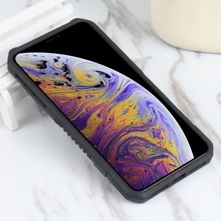 For iPhone X / XS Vanguard Warrior All Inclusive Double-color Shockproof TPU + PC Protective Case with Holder