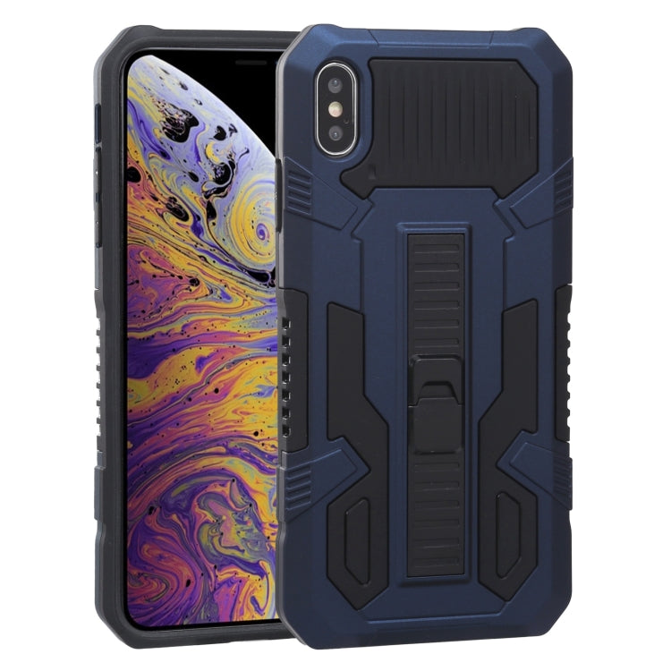 For iPhone X / XS Vanguard Warrior All Inclusive Double-color Shockproof TPU + PC Protective Case with Holder