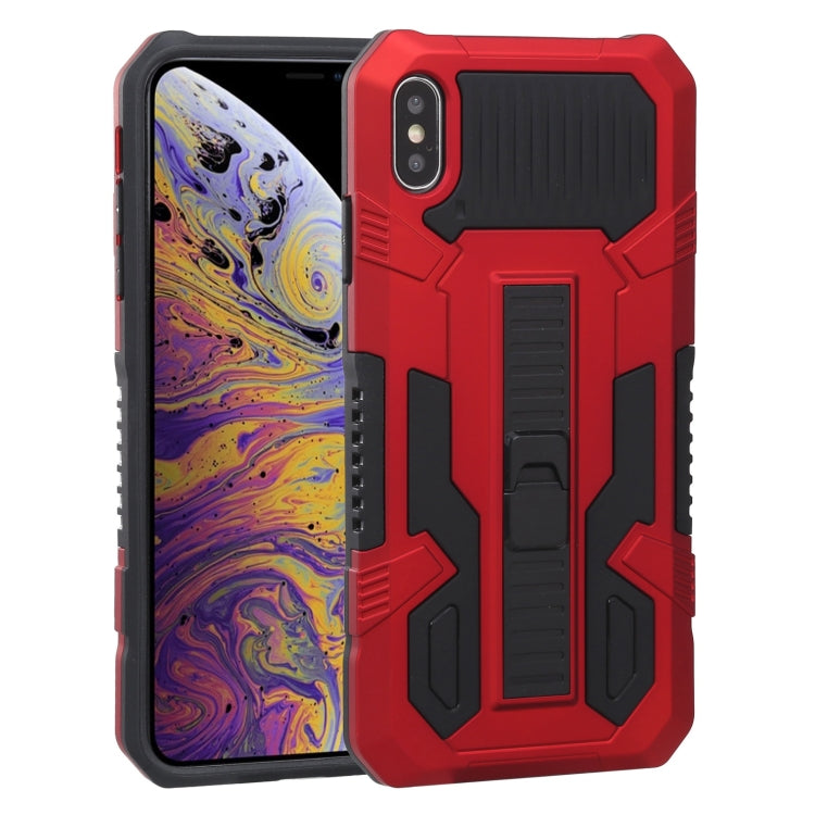 For iPhone X / XS Vanguard Warrior All Inclusive Double-color Shockproof TPU + PC Protective Case with Holder