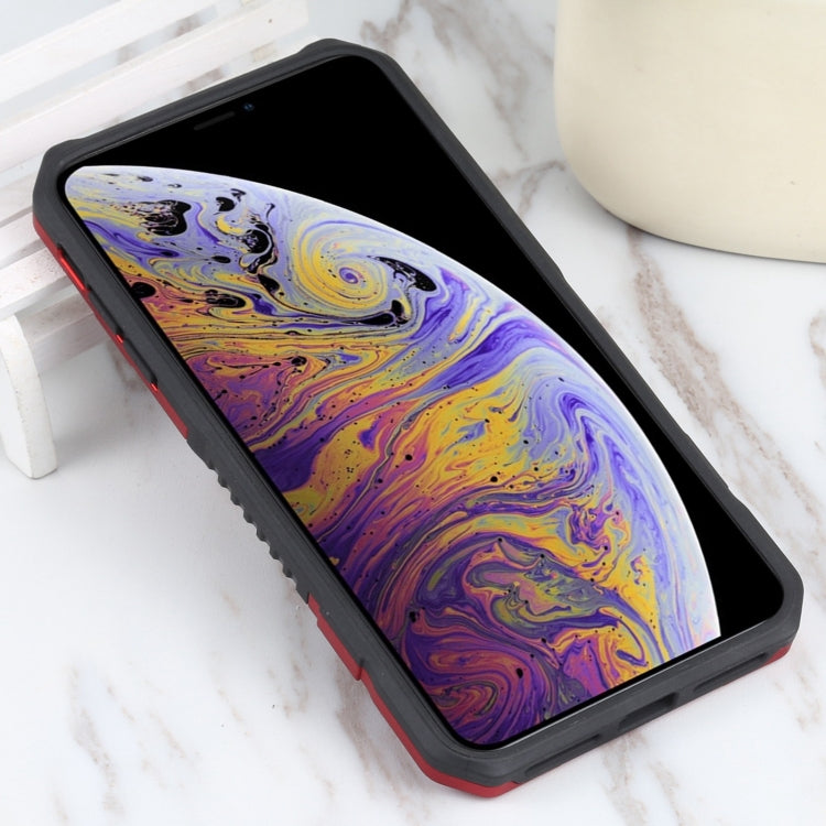 For iPhone X / XS Vanguard Warrior All Inclusive Double-color Shockproof TPU + PC Protective Case with Holder